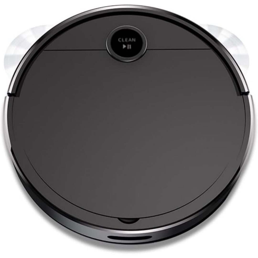 Robot aspirateur, coloris gris et noir, avec l'entretien des tapis