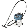Aspirateur associant l'entretien des surfaces au coloris gris et blanc