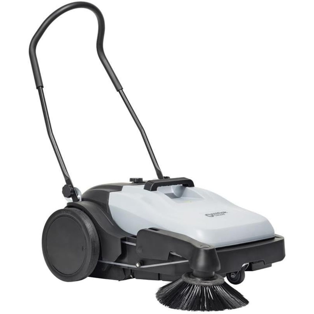 Cet aspirateur au format balai combine la collecte de la poussiere et l'entretien des sols
